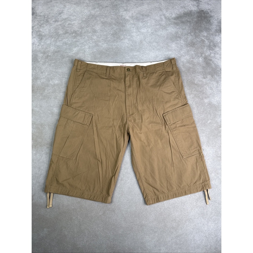 Levi's Cargo Shorts Mens Size 42 Flat Front Tan Cotton Camping Hiking